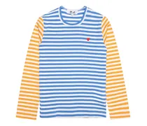 Gestreiftes Langarmshirt - Blau