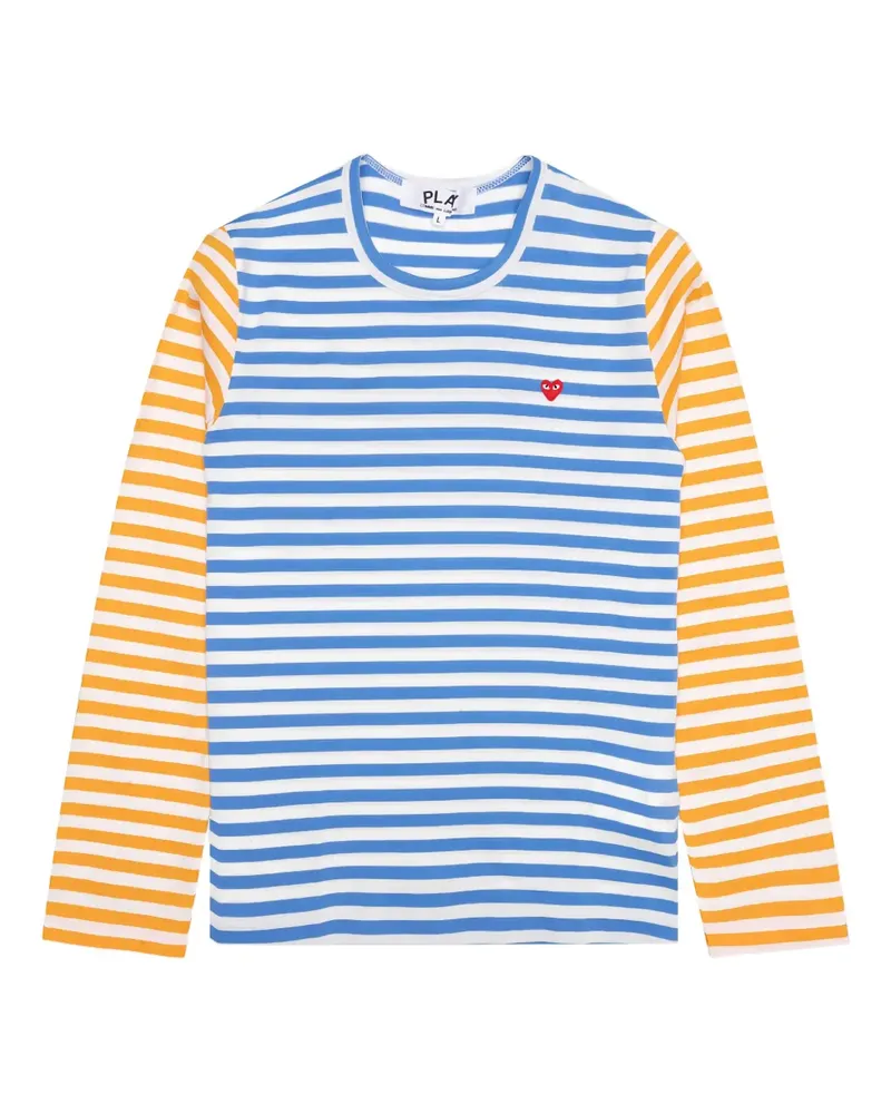Comme des Garçons Gestreiftes Langarmshirt - Blau Blau