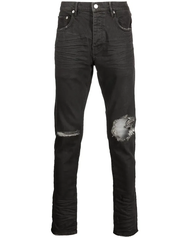PURPLE BRAND Skinny-Jeans mit Distressed-Detail - Grau Grau