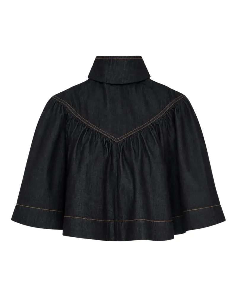 Zimmermann Gerafftes Oberteil mit Knopfdetail - Blau Blau