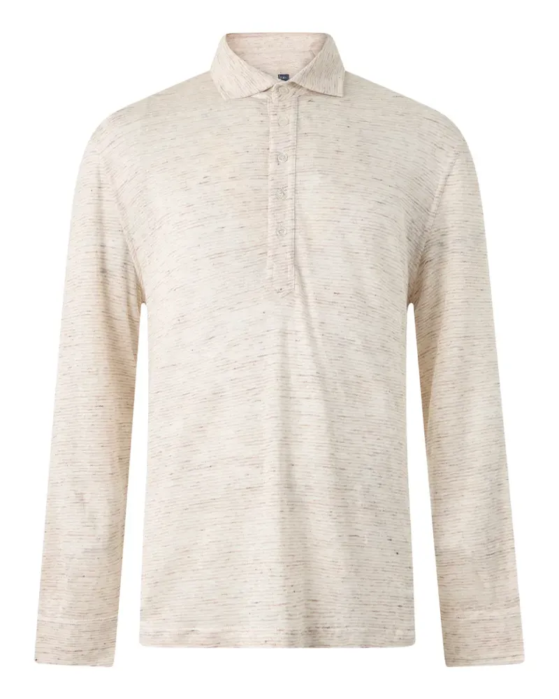 Fedeli long-sleeve polo shirt - Nude Nude