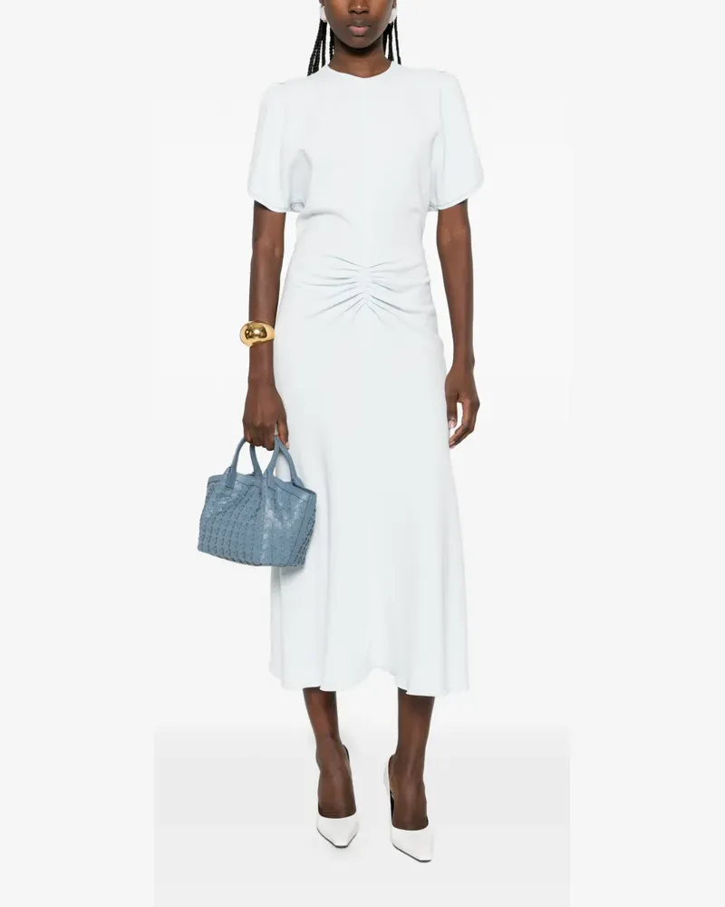 Victoria Beckham Drapiertes Midikleid - Blau Blau