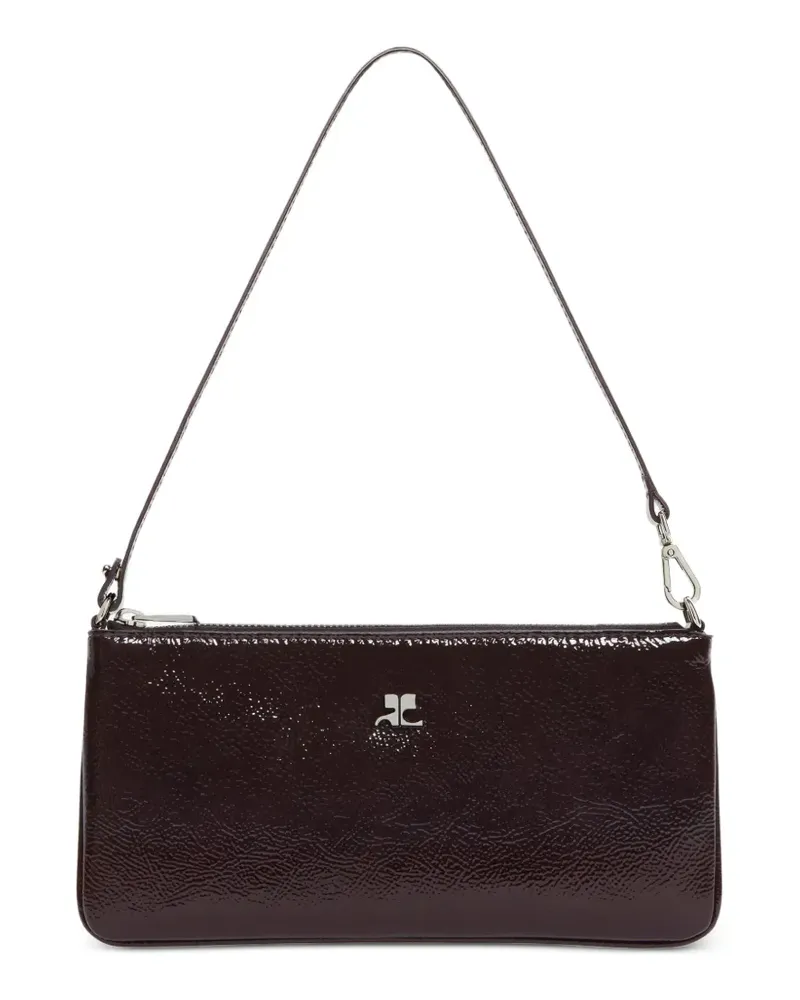 Courrèges logo-plaque maplack tote bag - Violett Violett