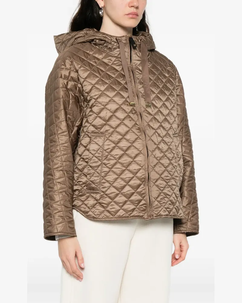 Max Mara Gesteppte Jacke - Weiß Weiß