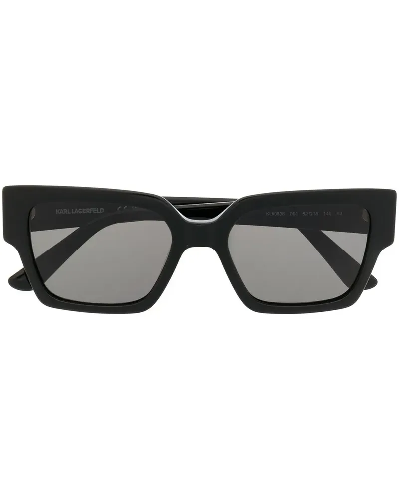 Karl Lagerfeld Sonnenbrille mit eckigem Gestell - Schwarz Schwarz