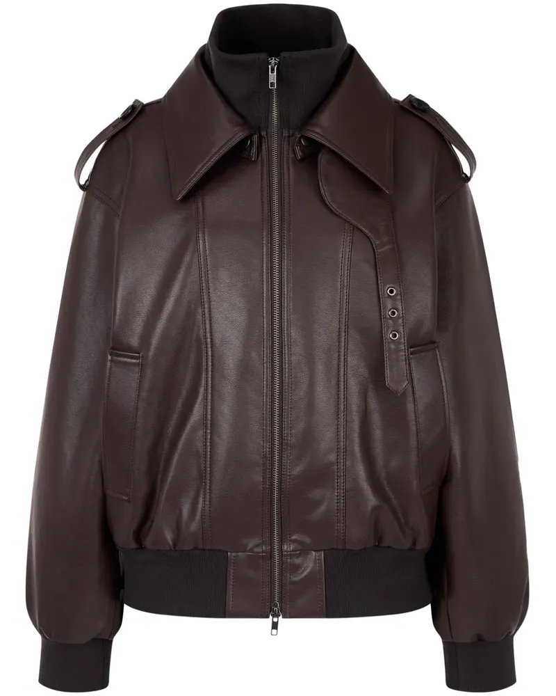 STUDIO TOMBOY Bomberjacke aus Faux-Leder - Braun Braun