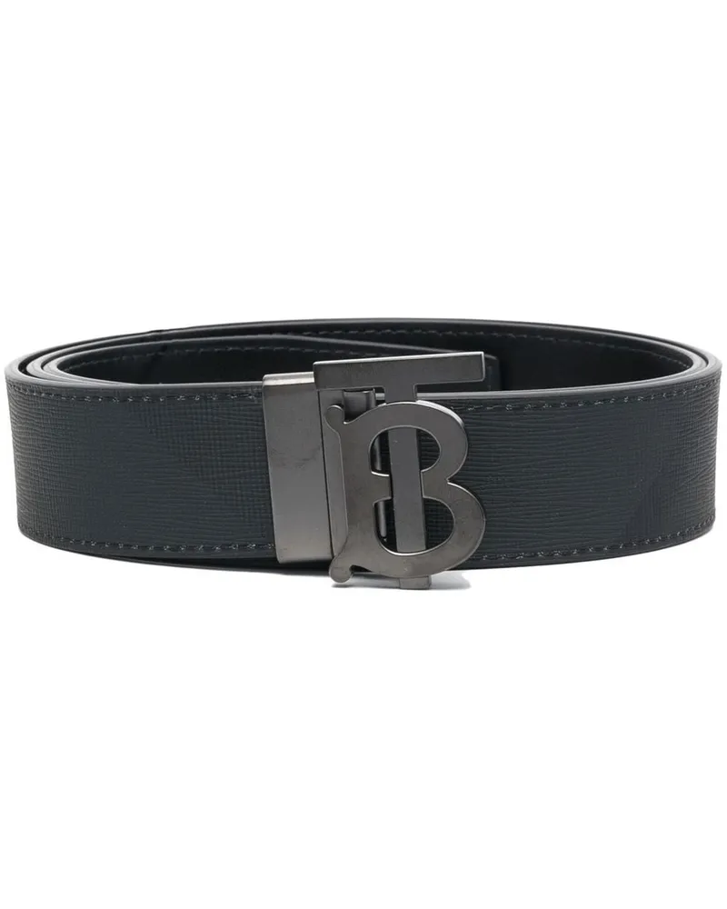 Burberry Wendbarer Ledergürtel mit Monogramm-Schnalle - Schwarz Schwarz