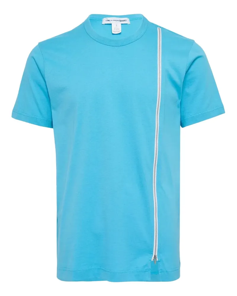 Comme des Garçons zip-embellished T-shirt - Blau Blau