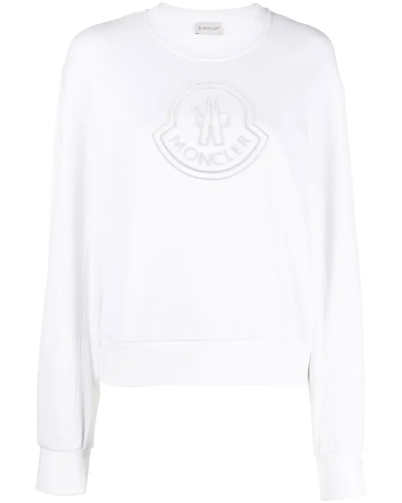Moncler Sweatshirt mit Logo-Print - Weiß Weiß