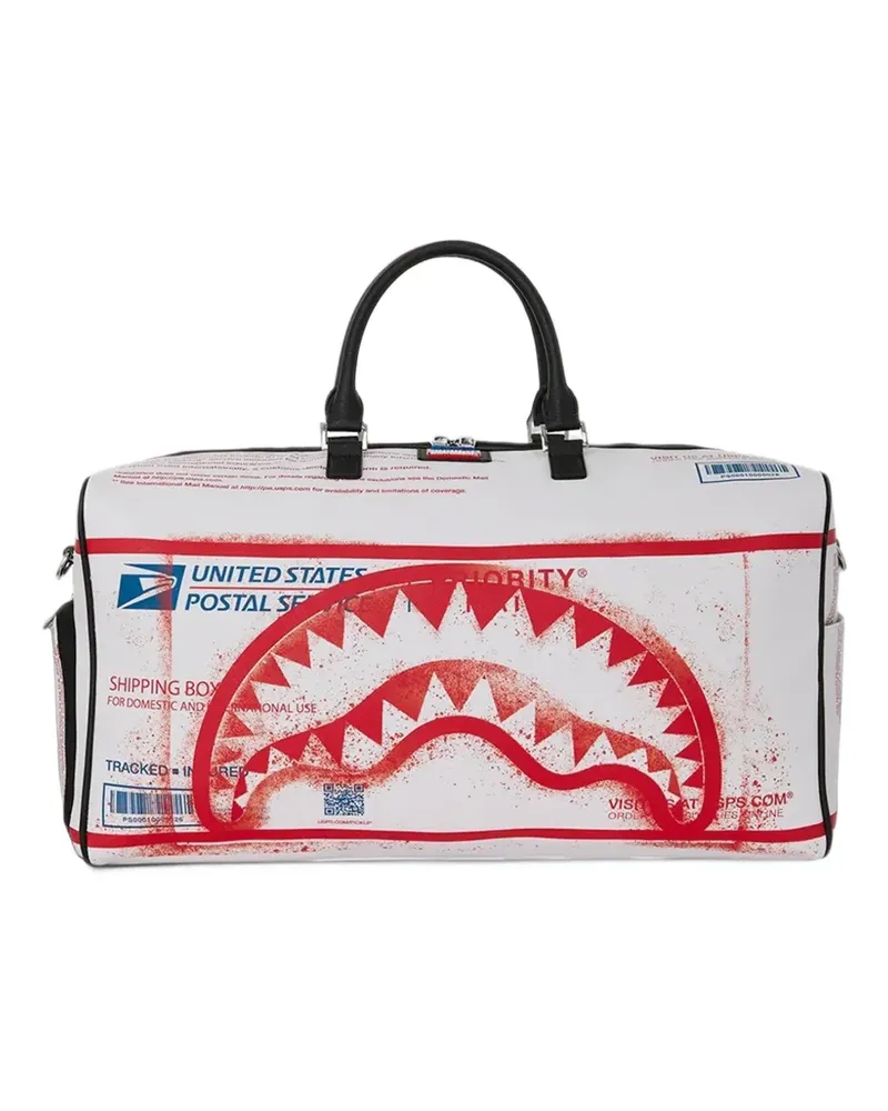 Sprayground Shark Reisetasche mit Grafik - Weiß Weiß