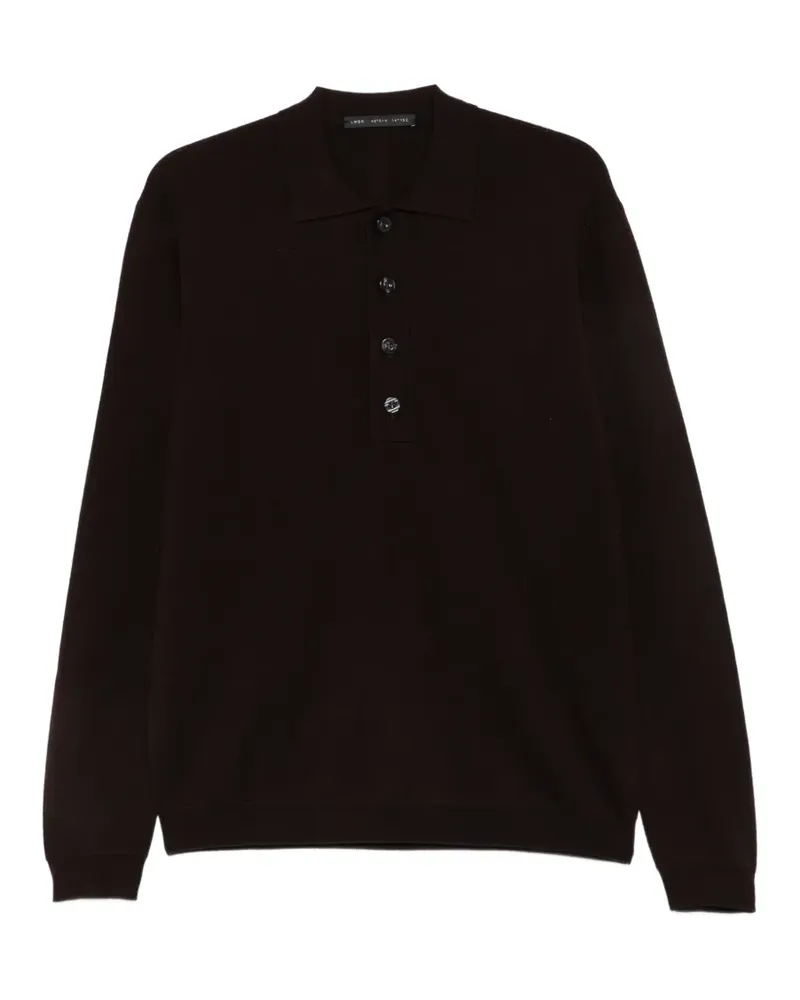 Low Brand Klassisches Poloshirt - Braun Braun
