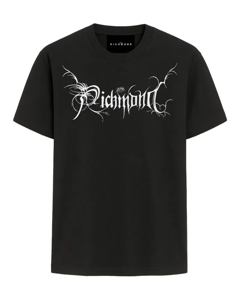 John Richmond logo-print short-sleeve T-shirt - Schwarz Schwarz