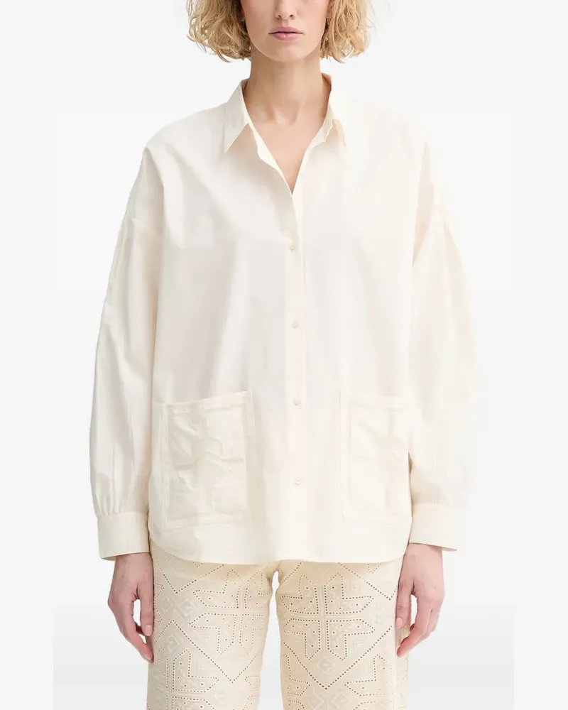 Sessùn Flores Hemd mit bestickter Tasche - Nude Nude