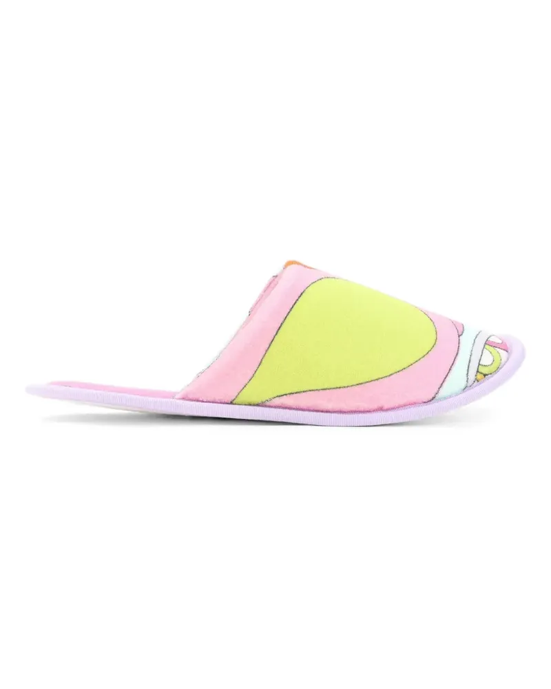 Emilio Pucci Slipper mit abstraktem Print - Rosa Rosa
