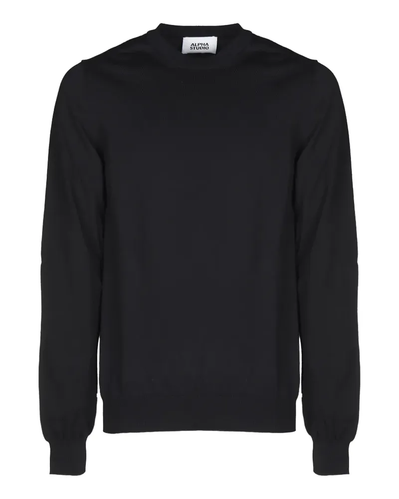 Alpha Studio crew-neck sweatshirt - Schwarz Schwarz