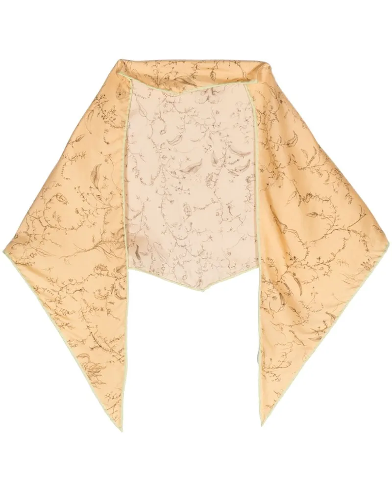 Fabiana Filippi Schal aus Seide mit grafischem Print - Gelb Gelb