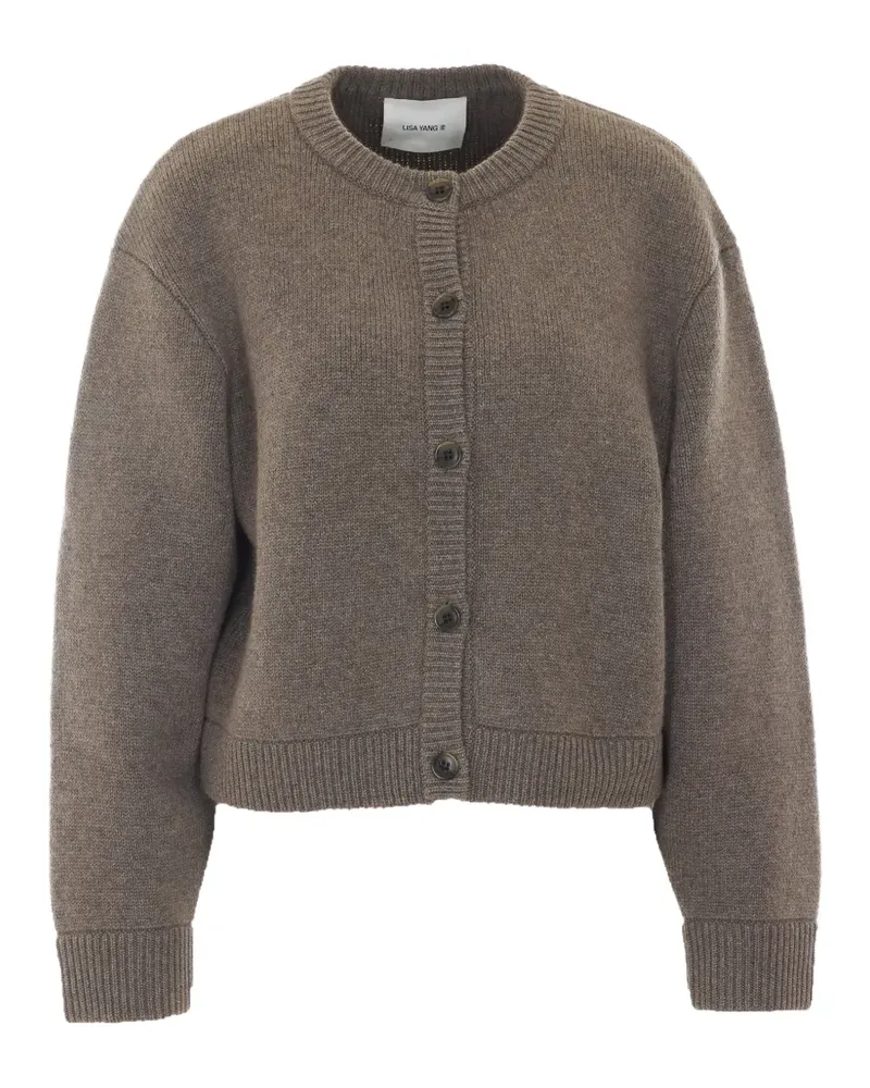 Lisa Yang Emmylou Cardigan mit rundem Ausschnitt - Braun Braun