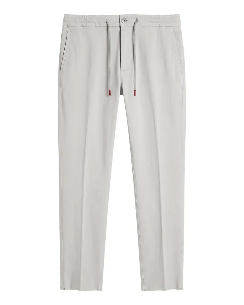 Kiton Ungesäumte Hose mit Kordelzug - Grau Grau