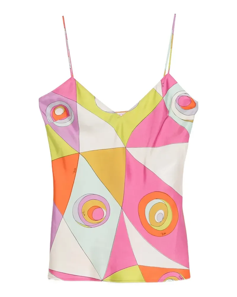 Emilio Pucci Seidenbluse mit geometrischem Print - Orange Orange
