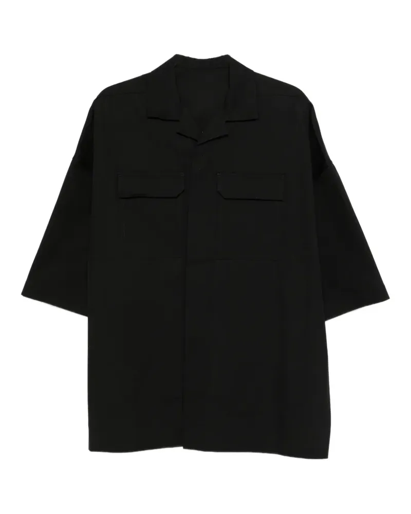 Rick Owens camp-collar flap-pocket shirt - Schwarz Schwarz