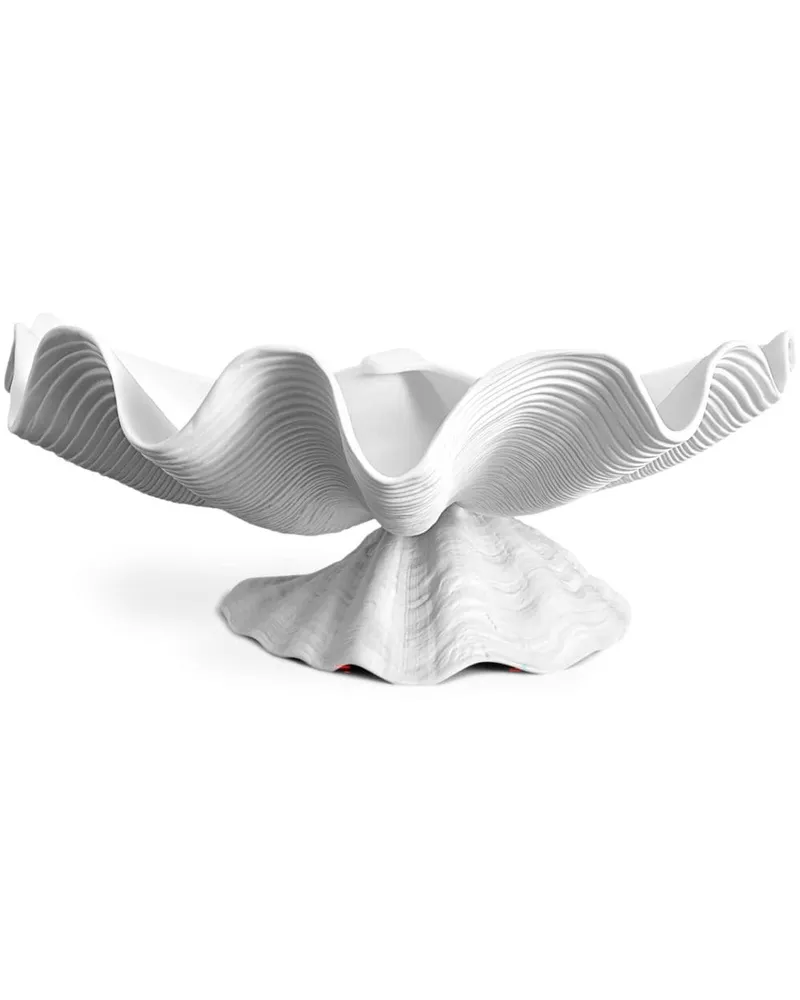 L’OBJET Gewellte Neptune Schale - Weiß Weiß
