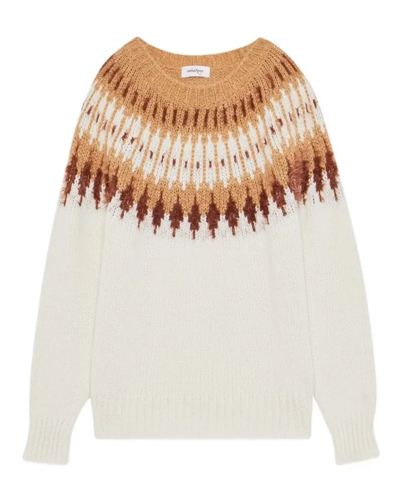 ottod’Ame Pullover mit Jacquard - Nude Nude