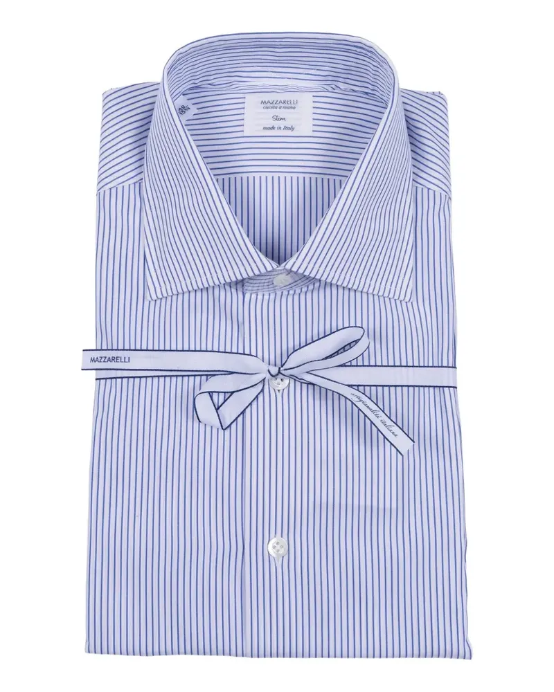 MAZZARELLI striped shirt - Weiß Weiß