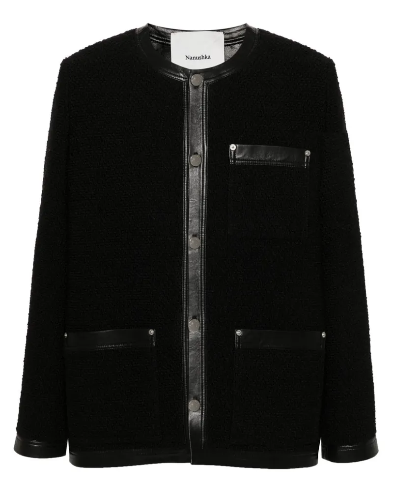 Nanushka Earl Jacke - Schwarz Schwarz