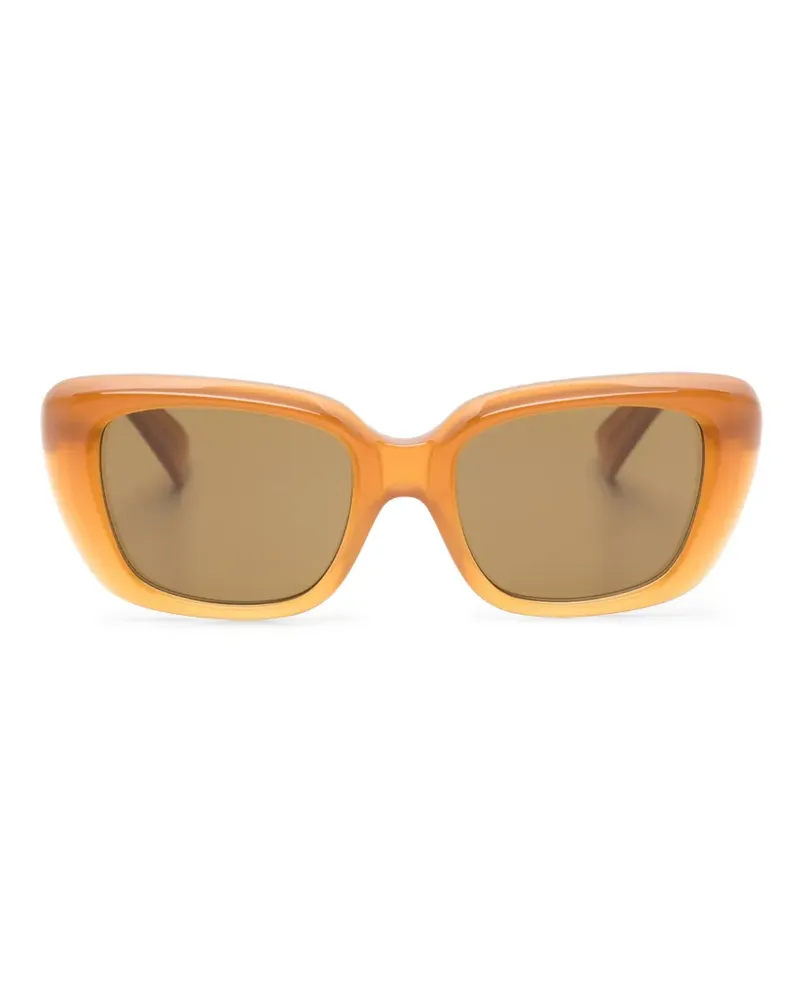Saint Laurent Sonnenbrille mit eckigem Gestell - Braun Braun
