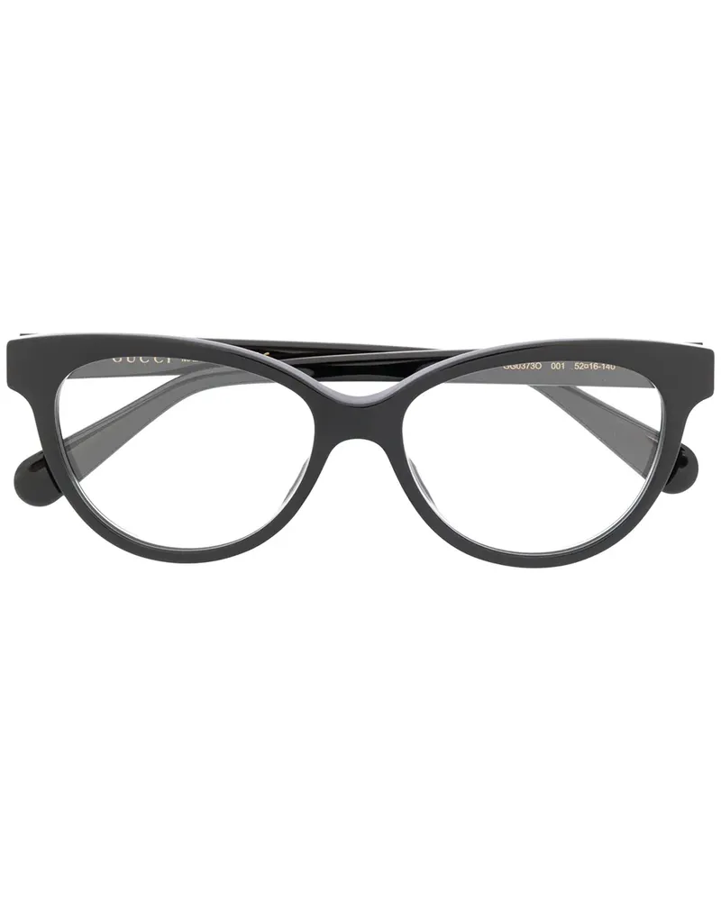 Gucci GG0373O' Brille mit rundem Gestell - Schwarz Schwarz