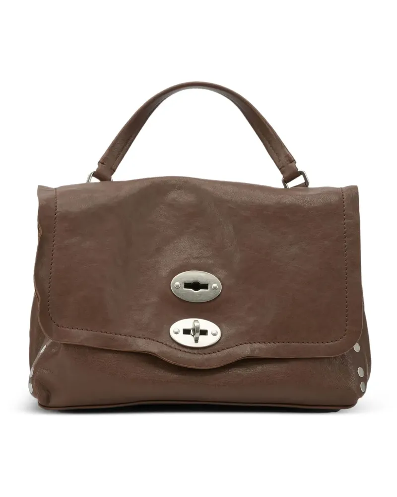 Zanellato Lock-Tote Bag mit Nietendetail - Braun Braun