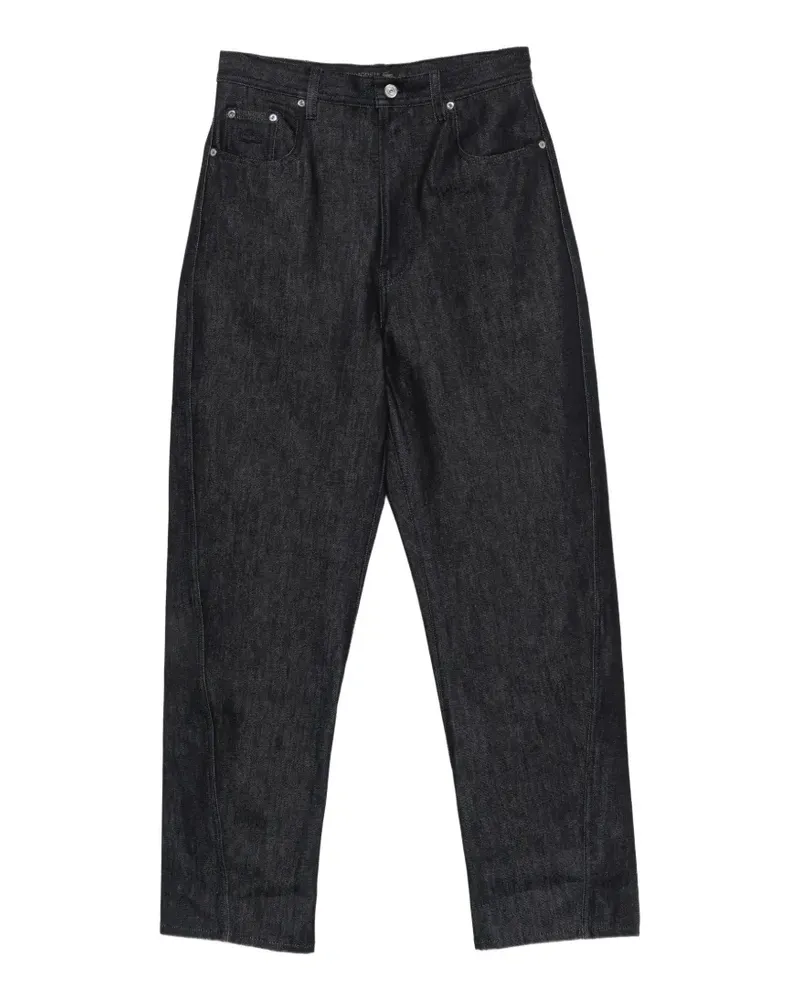 Lacoste logo-patch straight-leg jeans - Blau Blau
