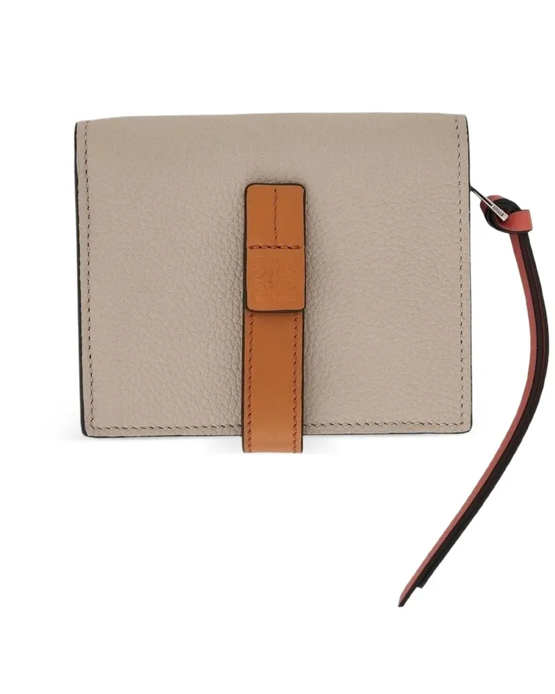 Loewe Anagram grained leather wallet - Nude Nude