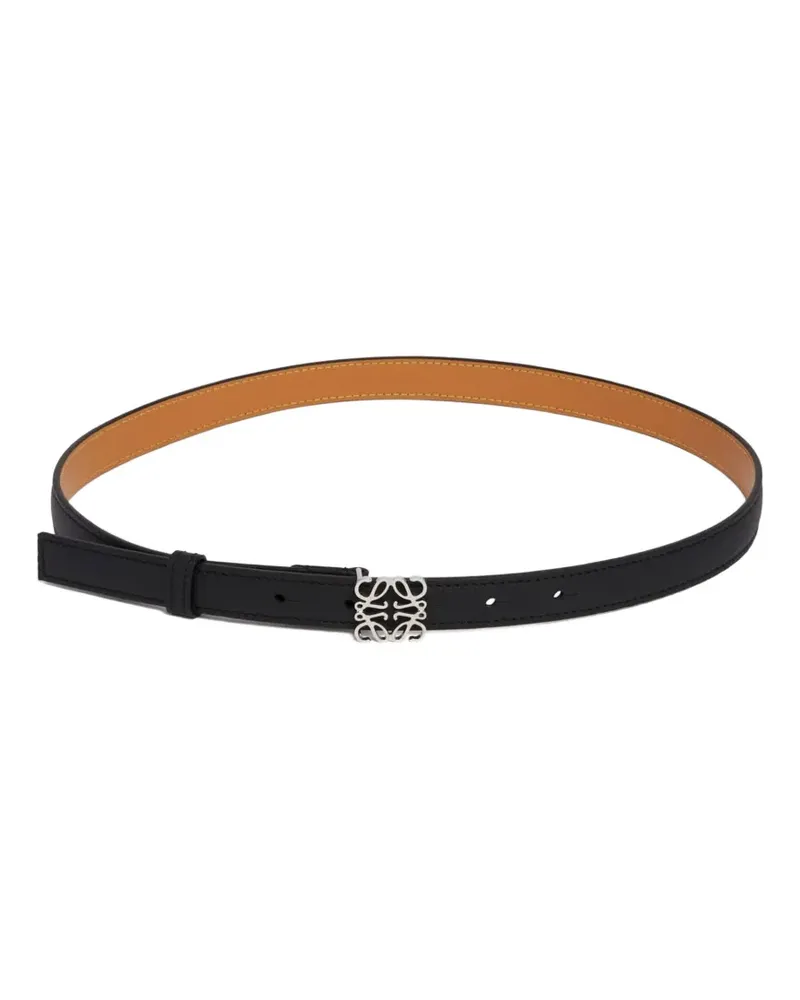 Loewe Anagram-buckle leather belt - Schwarz Schwarz