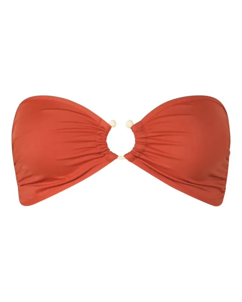 Johanna Ortiz Gerafftes Seawaters Bikinioberteil - Rot Rot