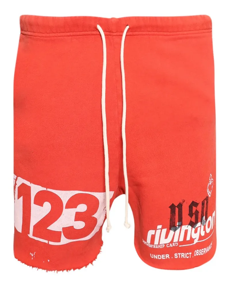 RRR123 Ausgefranste Shorts - Rot Rot