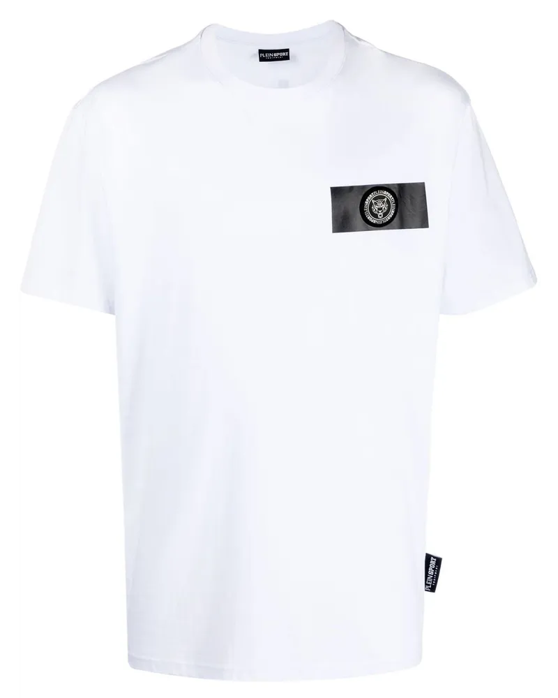 Philipp Plein T-Shirt mit Logo-Patch - Weiß Weiß