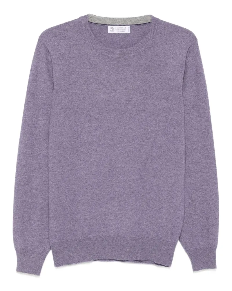 Brunello Cucinelli Kaschmirpullover mit Rundhalsausschnitt - Violett Violett