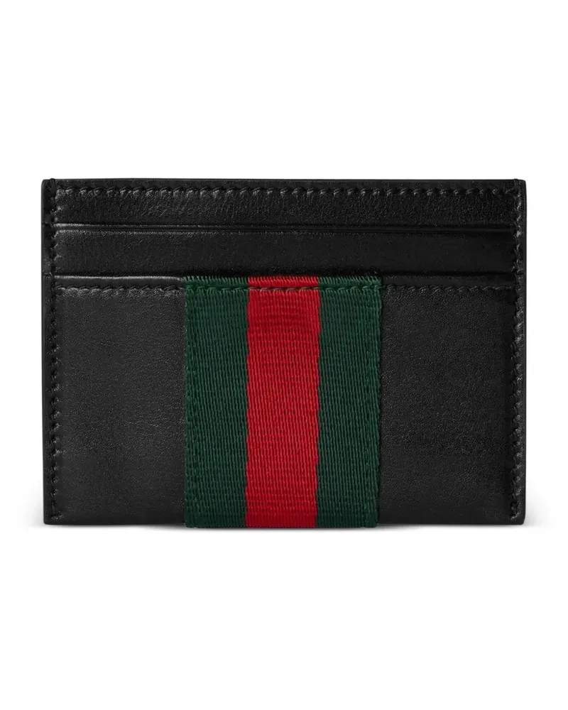 Gucci Web Trademark card holder - Schwarz Schwarz