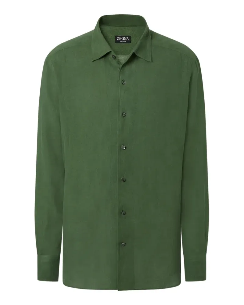 Ermenegildo Zegna Oasi Lino Hemd - Grün Grün