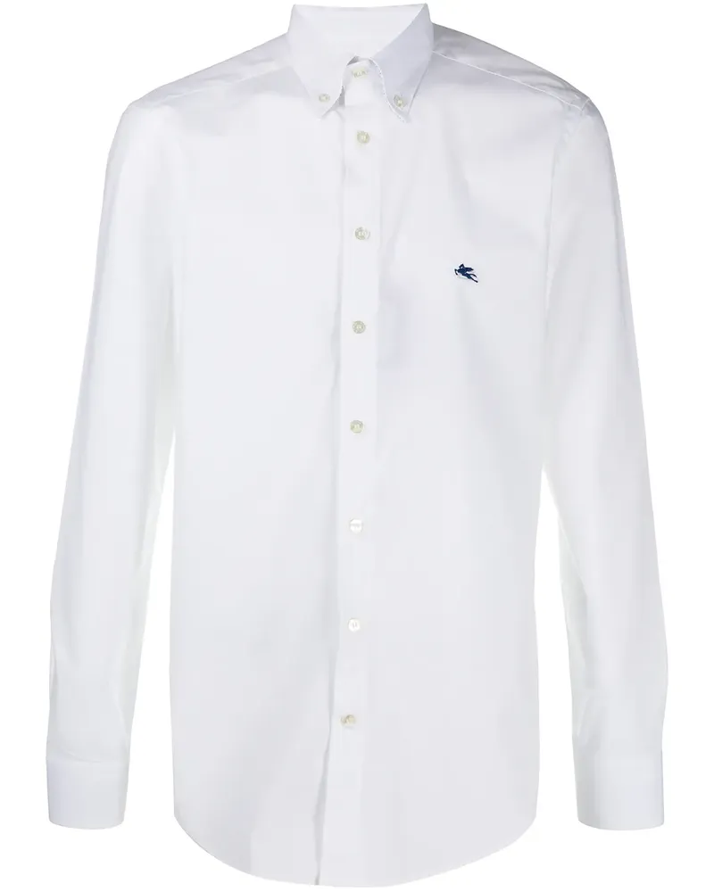 Etro Hemd mit Logo-Stickerei - Weiß Weiß