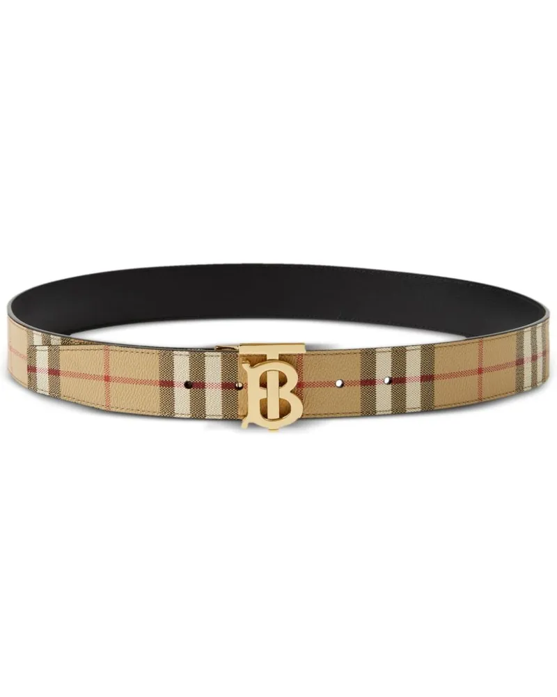 Burberry Wendbarer TB Gürtel mit Check - Braun Braun
