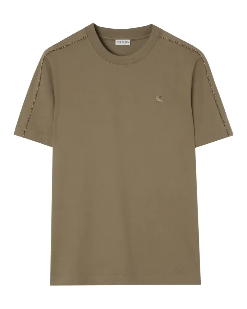 Burberry T-Shirt mit Karo-Paspelierung - Grün Grün
