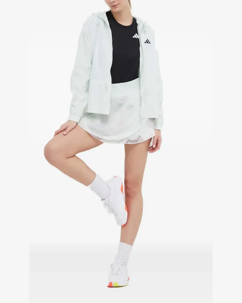 adidas Perforierte Jacke mit Logo-Applikation - Weiß Weiß