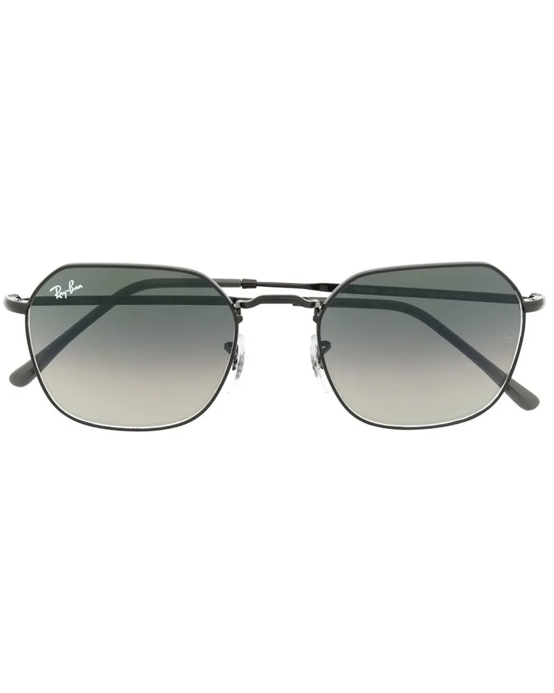 Ray Ban Sonnenbrille mit sechseckigem Gestell - Schwarz Schwarz