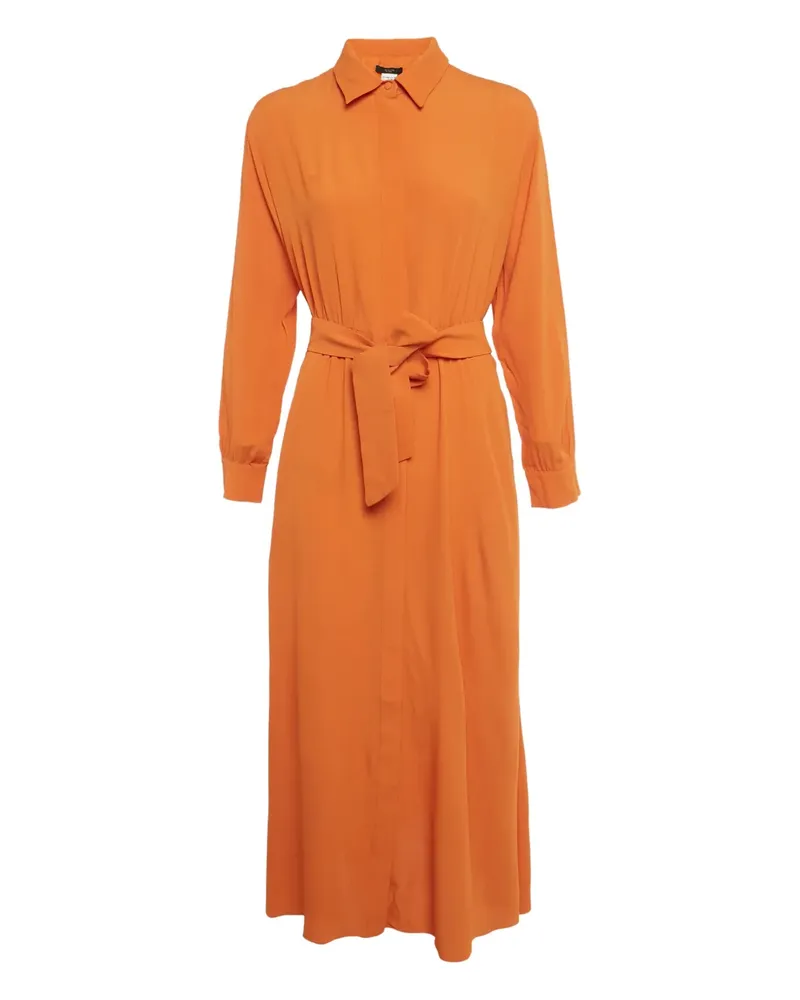 Max Mara tie-belt midi dress - Orange Orange