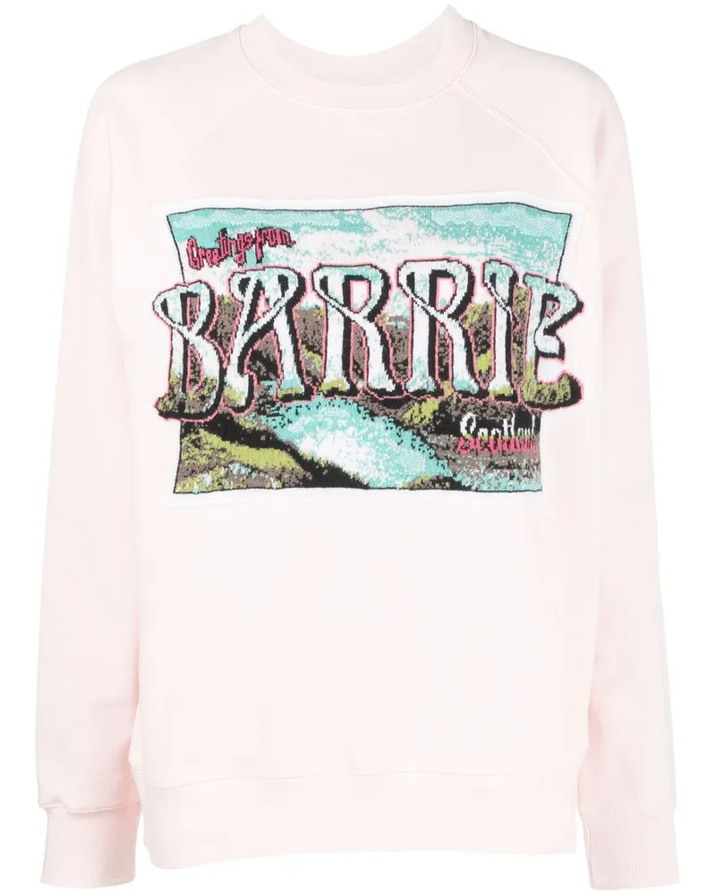 Barrie Sweatshirt mit grafischem Print Rosa