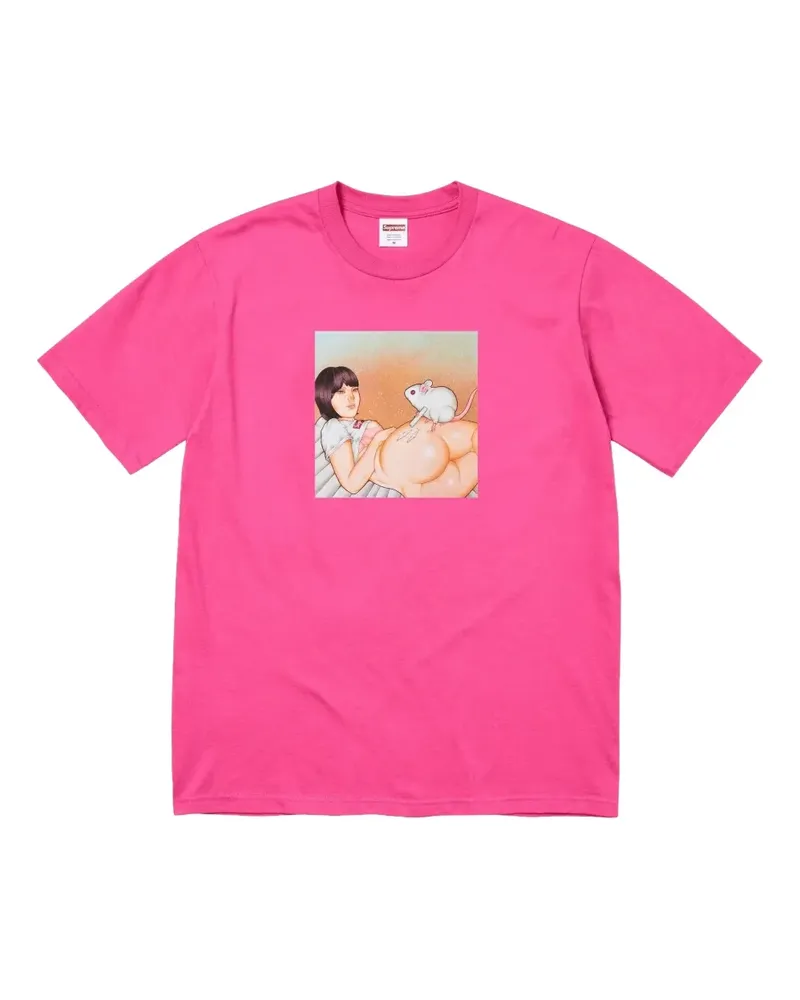 Supreme Being T-Shirt mit Maus-Print - Rosa Rosa