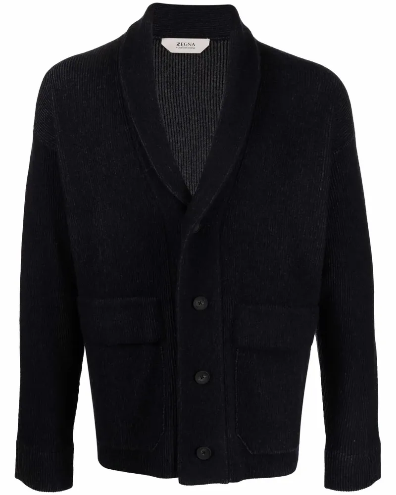Ermenegildo Zegna Gerippter Cardigan - Blau Blau