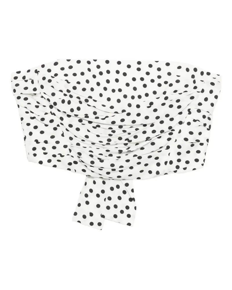 Philosophy Di Lorenzo Serafini polka-dot ruched top - Weiß Weiß